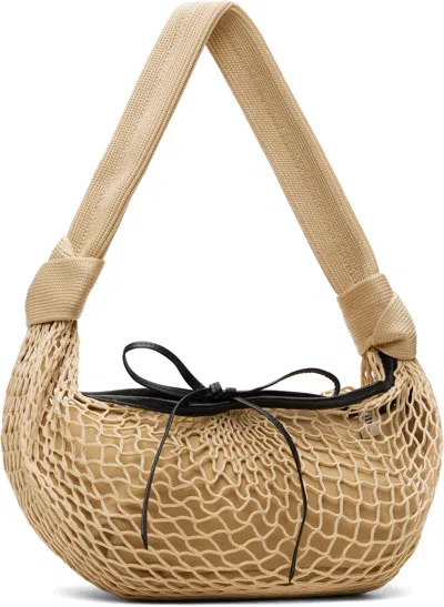 Lemaire Beige Filt Edition Fortune Croissant Bag In Bg204 Light Beige