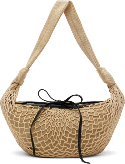 Lemaire Beige Fortune Croissant Filt Bag