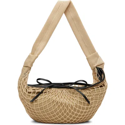 Lemaire Beige Fortune Croissant Filt Bag In Bg204 Light Beige