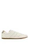 Lemaire Beige Lamb Leather Sneaker In White