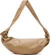 Lemaire Beige Large Soft Croissant Bag In Ye539 Cumin