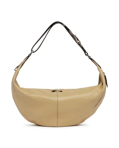 Lemaire Beige Leather Quiver Clip Bag In Beige Beige   #ddbb8c