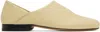 Lemaire Off-white Leather Slippers In Bg219 Mist