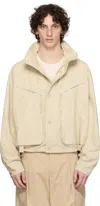 Lemaire Parachute Blouson Jacket Stone Beige In Pattern