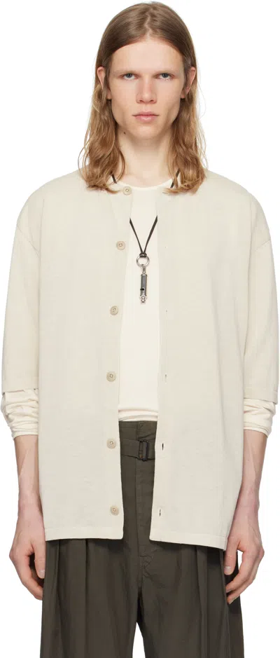 Lemaire Beige Short Sleeve Overshirt Cardigan In Bg266 Stone Beige Me