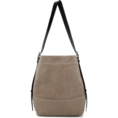 Lemaire Beige Small Belted Tote In Bg045 Dark Linen