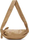 Lemaire Beige Small Soft Croissant Bag In Ye539 Cumin