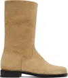 Lemaire Beige Soft Workwear Boots In Bg225 Kraft Beige
