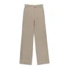 Lemaire Beige Straight Pants In Brown