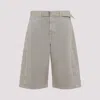 Lemaire Relaxed-fit Shorts With Belted Waist In Beige