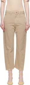 Lemaire Beige Twisted Jeans In Brown