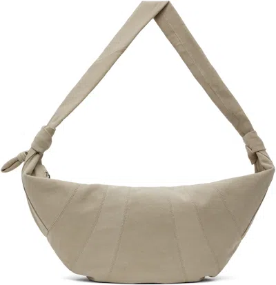 Lemaire Beige Xl Croissant Bag In Bg001 Linen