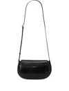 Lemaire Belly Leather Shoulder Bag In Black