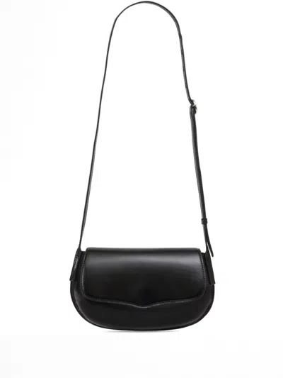 Lemaire Belly Logo-print Shoulder Bag In Black