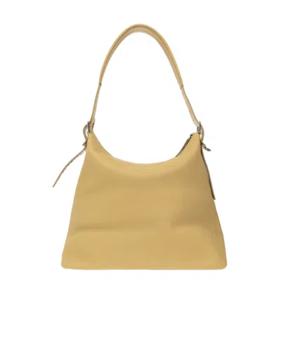 Lemaire Belt Leather Shoulder Bag In Nude