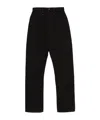 Lemaire High-rise Waist Straight Leg Trousers In Black