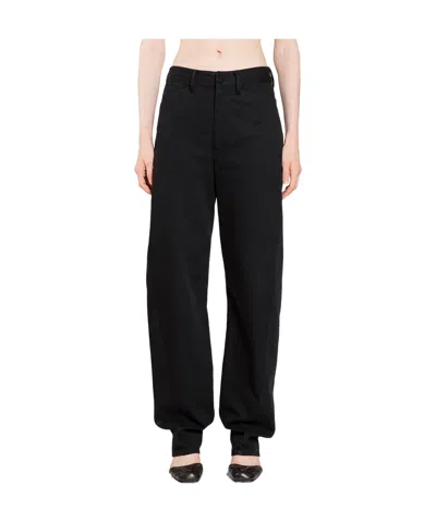 Lemaire Belt-loop Casual Pants In Black