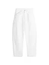 Lemaire Belt-loop Multiple-pockets Jeans In White