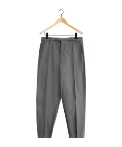 Lemaire Belt Ring Creased Casual Pants In Black