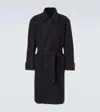 Lemaire Belted Alpaca And Wool Overcoat In Black