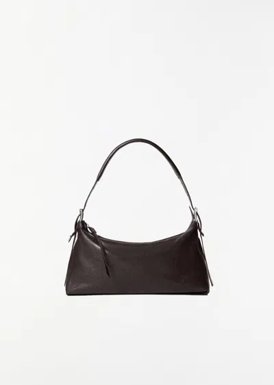 Lemaire Belted Baguette Bag In Dark Chocolate