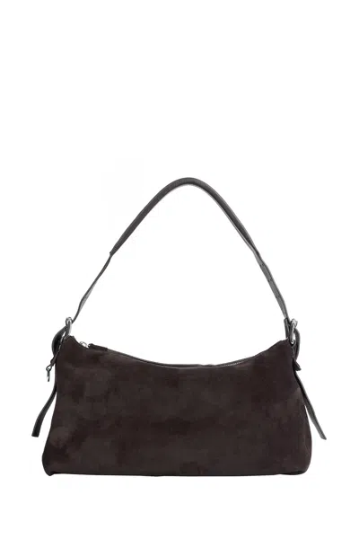 Lemaire Belted Baguette Shoulder Bag In Brown