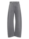 Lemaire Grey Twisted Belted Cotton Jeans