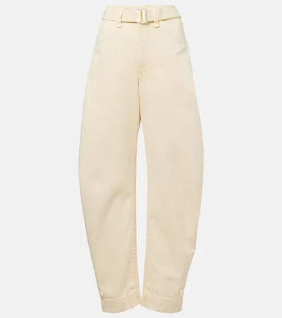 LEMAIRE BELTED BARREL-LEG JEANS