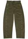 Lemaire Twisted Wide-leg Belted Jeans In Green