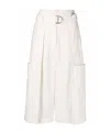 Lemaire Belted Bermuda Shorts In White