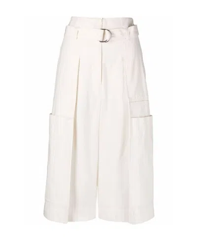LEMAIRE LEMAIRE BELTED LIGHTWEIGHT CAPRI SHORTS
