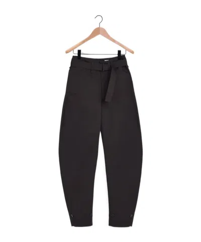 Lemaire Belted Casual Pants In Black