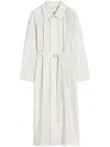 Lemaire Belted Coat In White