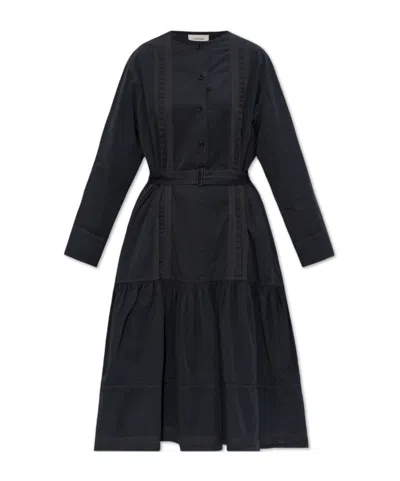 Lemaire Belted Dress In Black