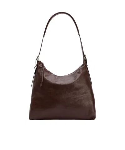 Lemaire Belted Hobo Bag In Brown