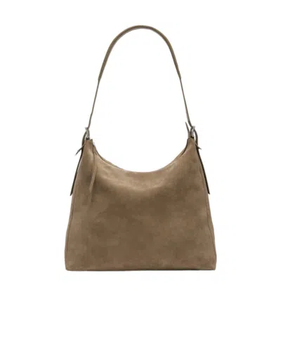 Lemaire Belted Hobo Bag In Brown