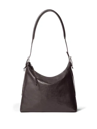 Lemaire Belted Hobo Bag In Brown