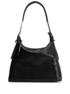 Lemaire Womens Dark Chocolate Belted Leather Hobo Bag In Black