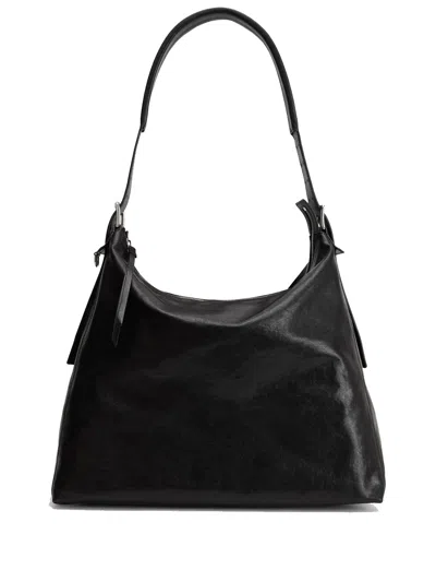 Lemaire Belted Hobo Bag Woman Dark Chocolate