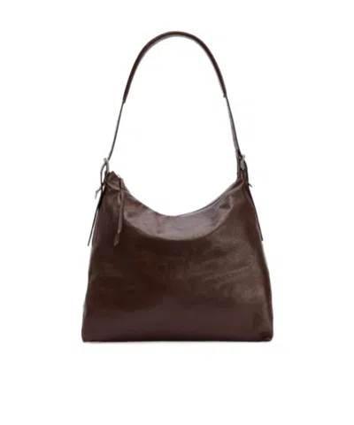 Lemaire Belted Hobo Handbag In Brown