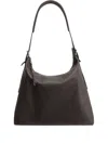 Lemaire Belted Hobo Leather Shoulder Bag In Brown