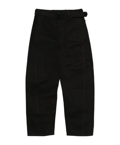 Lemaire Belted Jeans In Black