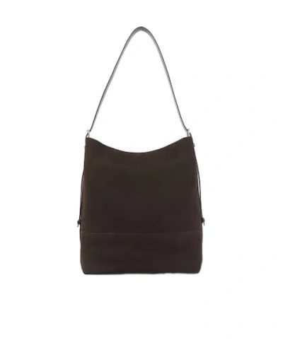 Lemaire Belted Leather Tote Bag In Pink