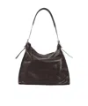 Lemaire Belted Leather Tote Bag In Brown