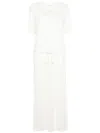 Lemaire Belted Rib Dress Light Cream In Pattern