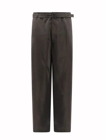 Lemaire Belted Pants In Brown