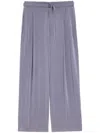 Lemaire Silk Belted Pants Asphalt In Gray