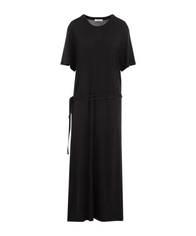 LEMAIRE LEMAIRE BELTED DROPPED SHOULDER MAXI DRESS