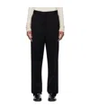 Lemaire Black Belted Soft Tailored Trousers In Black