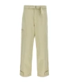 Lemaire Twisted Seam Belted Straight Leg Pants In Nude
